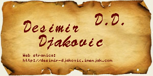 Desimir Đaković vizit kartica